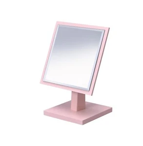 Pink Rectangle Makeup Shaving Tabletop Mirror - Picture 1 of 6