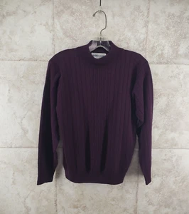 Alfred Dunner enger Strickpullover Mock Neck Pflaume Pulli Sweater Oberteil Damen Gr. S - Bild 1 von 4