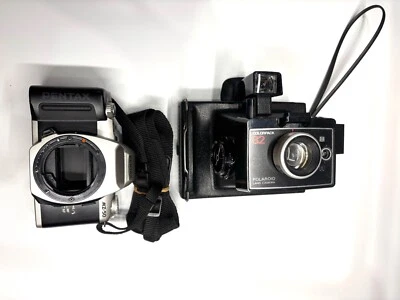 Polaroid 82 & Pentax MZ-50 Film Cameras ×2 – Junk Vintage Set – For Parts Repair - Image 1 of 4