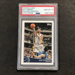 2009-10 Topps #111 Roy Hibbert Signed Card AUTO 10 PSA Slabbed Pacers - Picture 1 of 2