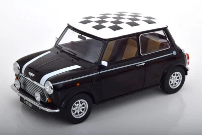 1:12 KK-Scale Mini Cooper RHD black/white/Chequered Flag - Bild 1 von 4