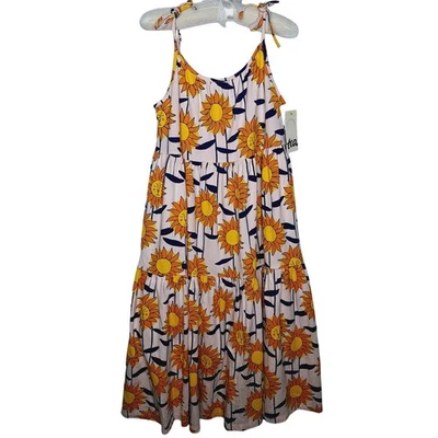 Vestido Tea Collection Corbata Hombro Niveles Girasoles Africanos Niñas 8 Verano  Foto 1 de 4