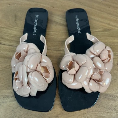 Nuevas Sandalias Chanclas Mujer Jeffrey Campbell Floralee Rosa Jalea Tanga Talla 7 Foto 1 de 4