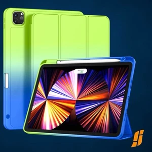 ZryXal Nuevo iPad Pro 11 in Smart Case 2022/2021, Porta Lápices Verde Hierba/Azul - Imagen 1 de 7