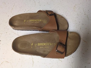 Sandalias Birkenstock Hechas en Alemania Madrid Mujer 37 6 Marrón Claro Slides Zapatos - Imagen 1 de 5