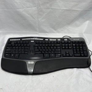 Microsoft Natural Ergonomic Keyboard 4000 V1.0 KU-0462 Black Wired USB - Picture 1 of 8