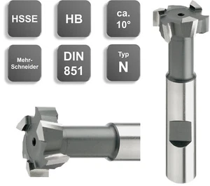 Fresa de ranura en T HSSE (Co 5%) fresa de ranura Ø 11 - 60 mm DIN851 tipo N NUEVA con rec. - Imagen 1 de 21