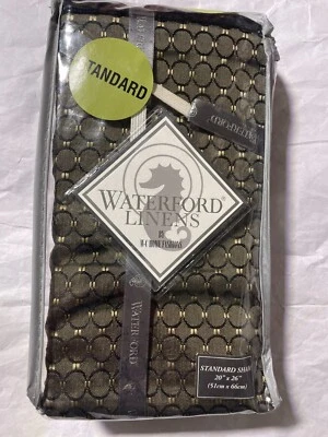 LINAS WATERFORD SHAMS ORMONDE estándar negro y dorado trenzado ribete polietileno. Foto 1 de 2