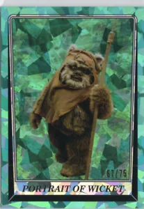 Star Wars Sapphire Edition Topps Chrome Return of the Jedi AQUA #190 - #67/75 - Picture 1 of 2