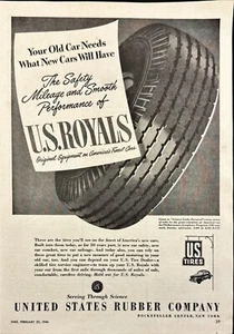 United States Rubber Tires Vtg Print Ad 1946 - Picture 1 of 6