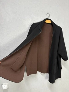 Le Tricot Perugia Mujer Cachemira Cremallera Completa Chaqueta Dos Caras M - Imagen 1 de 15