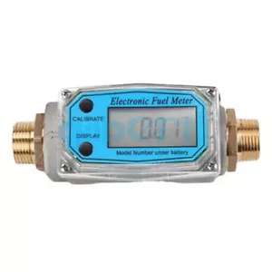 3/4" BSP Male Digital Turbine Flow Meter Gauge Water Diesel Fuel Gasoline 20 bar - Picture 1 of 4