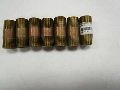 MIDLAND МЕТАЛЛЫ КРАСНАЯ ЛАТУНЬ ТРУБЫ НИППЕЛЬ 1 1/2 «X 3/8» (КОМПЛЕКТ ИЗ 7) 40041 МОРСКОЙ ЛОДКИ - Изображение 1 из 4