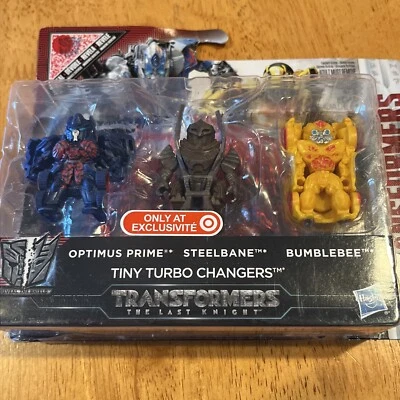 Transformers The Last Knight Tiny Turbo Changers Optimus, Steelbane, & Bumblebee - Image 1 of 2