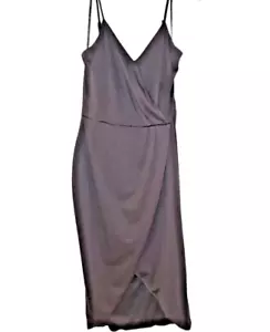 Kardashian Kollection Women's M Black Wrap Dress NWT Spaghetti Straps Long - Picture 1 of 11