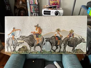 Unknown Metal Tin? Wall Art E.R. ? Jr. 1975 - Picture 1 of 10