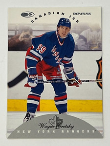 1996-97 DONRUSS CANADIAN ICE WAYNE GRETZKY INSERT HOCKEY CARD # 5 NY Rangers BV