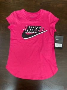 NWT Nike Girl's Short Sleeve T-Shirt, Size: 6, Pink - Picture 1 of 2