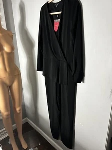 NWT Thakoon for DesigNation Kohls Black Surplice Peplum Jumpsuit, SIZE 4 - Picture 1 of 16