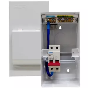 2 Way Metal Consumer Unit with 100 Amp Mains Isolator Switch Amendment 3 New - Picture 1 of 12