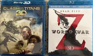 CLASH OF THE TITANS/ WORLD WAR Z 3D DISC, BLU-RAY DISC + DVD - Picture 1 of 1