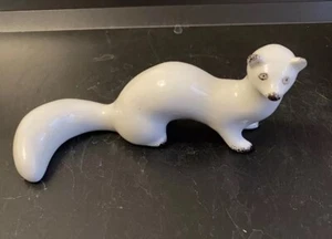 VINTAGE Soviet Porcelain Figurine Ferret Weasel Sculpture Animal Decor USSR - Picture 1 of 12