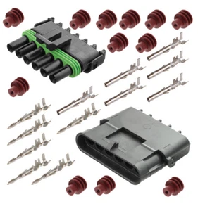 Delphi Weather Pack 6 Pin Sealed Connector Kit 14-16 AWG - Picture 1 of 1