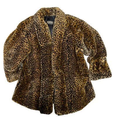 Vintage 70s 80s Monterey Fashions Leopard Coat Women’s Sz Large *See Description - Image 1 of 4