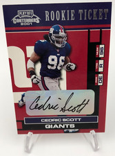 2001 CEDRIC SCOTT ROOKIE AUTO Playoff Contenders Card SOUTHERN MISS NY GIANTS