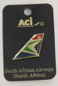 Spilla da bavero South African Airways pinna coda di aviazione da collezione NUOVA vecchio magazzino - Foto 1 di 2
