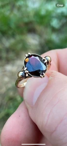 15ct rose gold Antique natural garnet ring - Picture 1 of 6