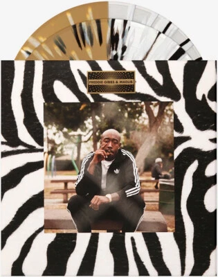 Freddie Gibbs & Madlib Pinata 2-LP Split & Splat Vinyl Gold Clear B&W Splatter Foto 1 de 4