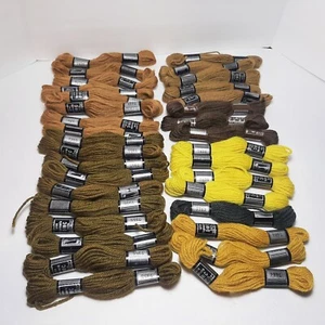 Lot 34 Skeins DMC Laine Colbert Wool Tapestry Yarn 8 Meters Each - Picture 1 of 8