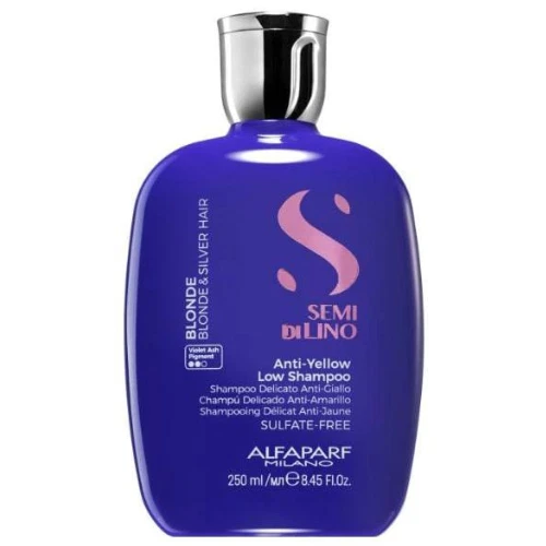 Alfaparf Semi Di Lino Anti-Yellow Low Shampoo 8.45 oz For Blonde & Silver Hair - Image 1 of 1