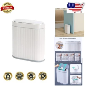 Elegant 2.5 Gallon Motion Sensor Trash Bin - Waterproof & Space-Saving Design - Picture 1 of 10