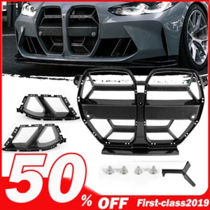 Carbon Black Front Bumper Air Vent Grille FOR BMW G80 M3 G82 G83 M4 2020-2023 US - Foto 1 di 12