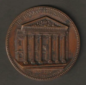 1810 - 1910 BANK OF PITTSBURGH 100th ANNIVERSARY MEDAL --- XGQI - Bild 1 von 1