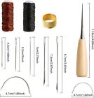 Leather Repair Kit 11PCS Leather Sewing Tools Waxed Thread and Needles for Fabri