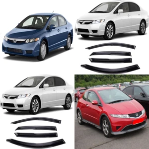 Deflectores Ventana Para Honda Civic 2006 2007 2008 2009 2010 2011 Proteger NEW - Picture 1 of 10