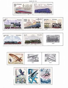 POLAND ^^^^^^1978 used collection on page( TRAINS, PLANES ) @dco1850pol500 - Picture 1 of 1