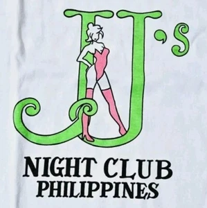 Vintage 90s JJ's Strip Club T Shirt Philippines Adult Night Club Single Stitch - Picture 1 of 10