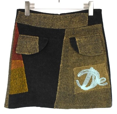 Юбка женская (ЕС) DESIGUAL 28F2782 36 мини шерстяная смесь с узором - Изображение 1 из 4