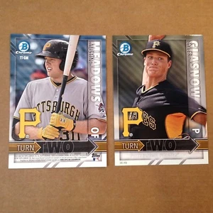Tyler Glasnow Austin Meadows Pirates RC /49 made 2016 Bowman Chrome 5x7 Turn Two - Picture 1 of 1