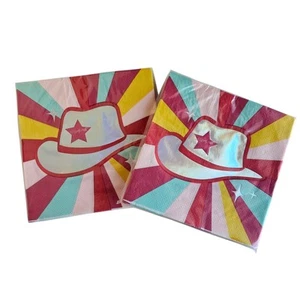 Dolly Parton Multi-Color Cowboy Hat Napkins, 32 Count - Picture 1 of 4