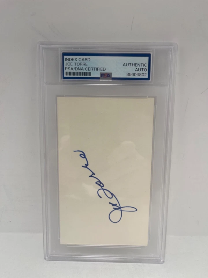 Joe Torre Signature on index card PSA/DNA Certified 85604802 - Image 1 of 1