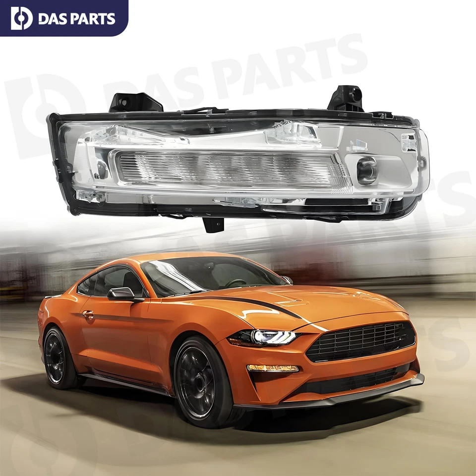 For Ford Mustang 2018-2023 LED Fog Light DRL Turn Signal Clear Front Right Foto 1 de 4