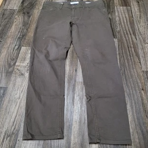 Brax Pants Mens 36x34 Chuck Modern Flat Front Stretch Green/Gray - Picture 1 of 21