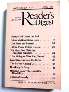 Reader's Digest June 1985 Large-Type Edition - Picture 1 of 2