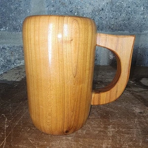 John Becker Drechselholz Künstler Holzkrug Becher Renaissance Fair Beer Ale - Bild 1 von 6