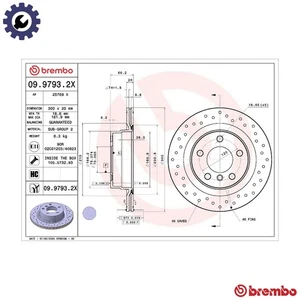 2x BRAKE DISC 09.9793.2X FOR BMW 1/F20/E9/F3 4/F32/F82/Gran/F36/Turismo 1.5L - Picture 1 of 10